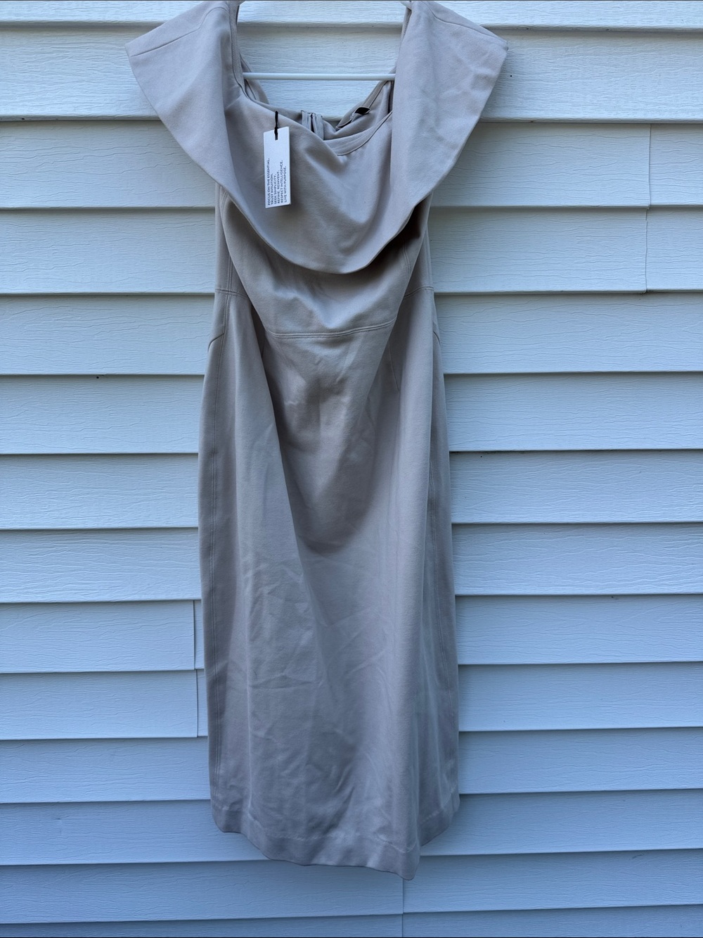 Aritzia Babaton Ruslan Midi Dress in Matte Pearl